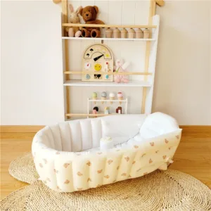 Portable Cartoon Inflatable Baby Bathtub Children's Paddling Pool Newborn Pool Baby Toiletries